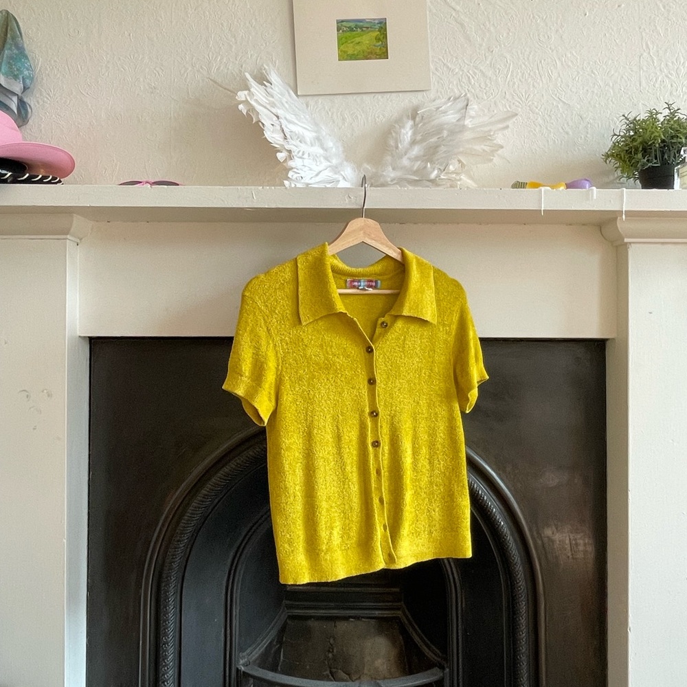 pea green button down super soft shirt